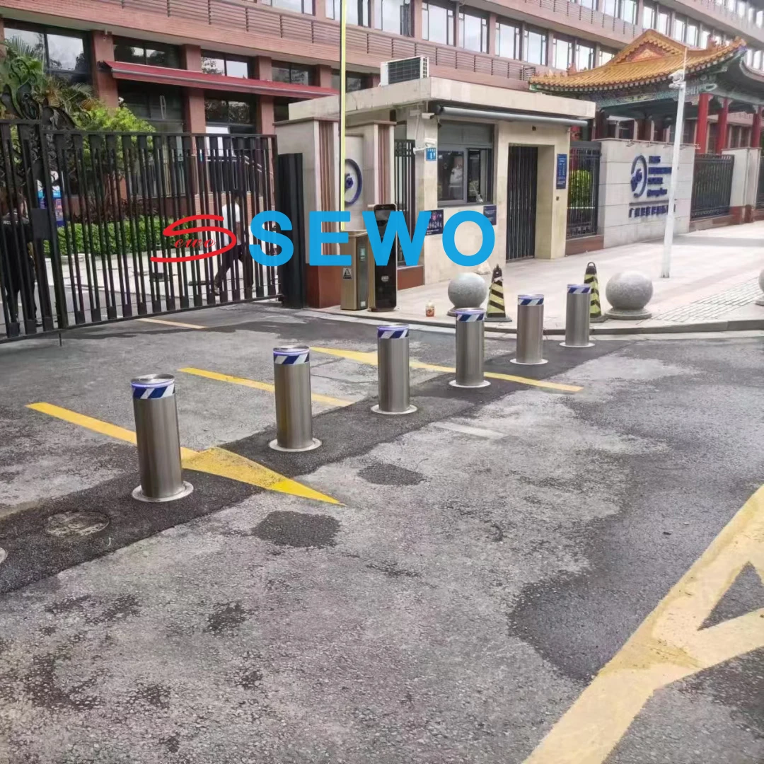 Hot Sale SEWO Hydraulic Rising Bollards Automatic Remote Control Retractable Safety Bollard for Vehicle Access Control System