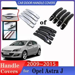 For Vauxhall Holden Opel Astra J GTC 2009~2015 MK4 P10 Car Door Handles Covers Exterior Scratch Protective Decor Car Accessories