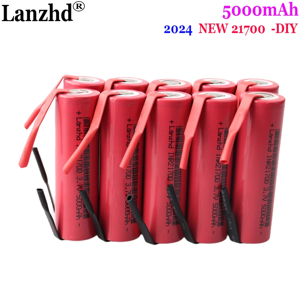 

24PCS 3.7V Batteries Diy 21700 5000mah Lithium Li-lon battery for Toys, tools, batteries back scooter rechargeable battery