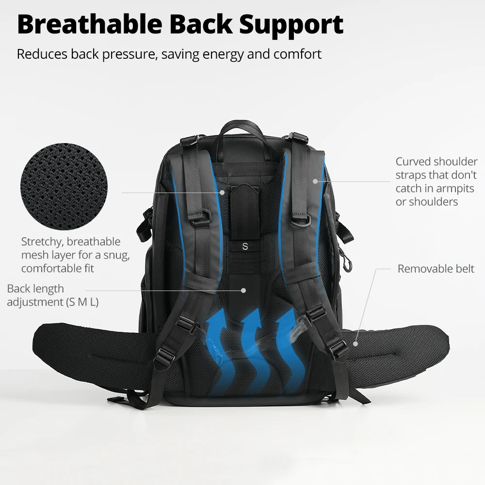 Ambitieux sac de photographie un sac à dos magique OM28 sac de lumière de photographie en plein air pour appareil photo remplir lentille de lumière ordinateur portable voyage randonnée