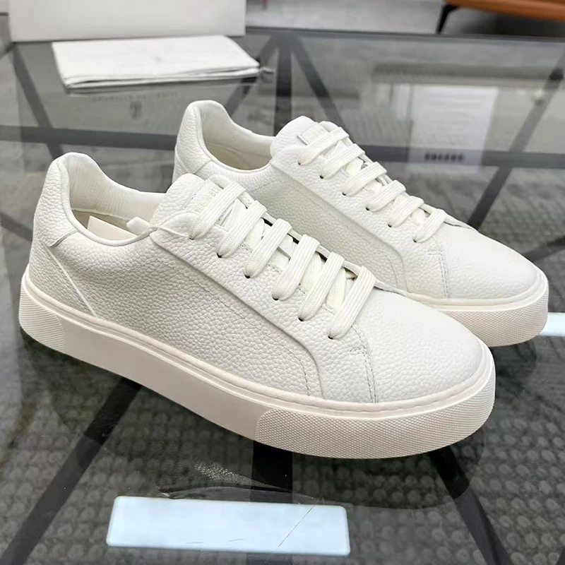 

High Quality Men's Casual Shoes Italian Cowhide Genuine Leather Lining Old Money Luxury Flat Lace-Up Premium Shoes