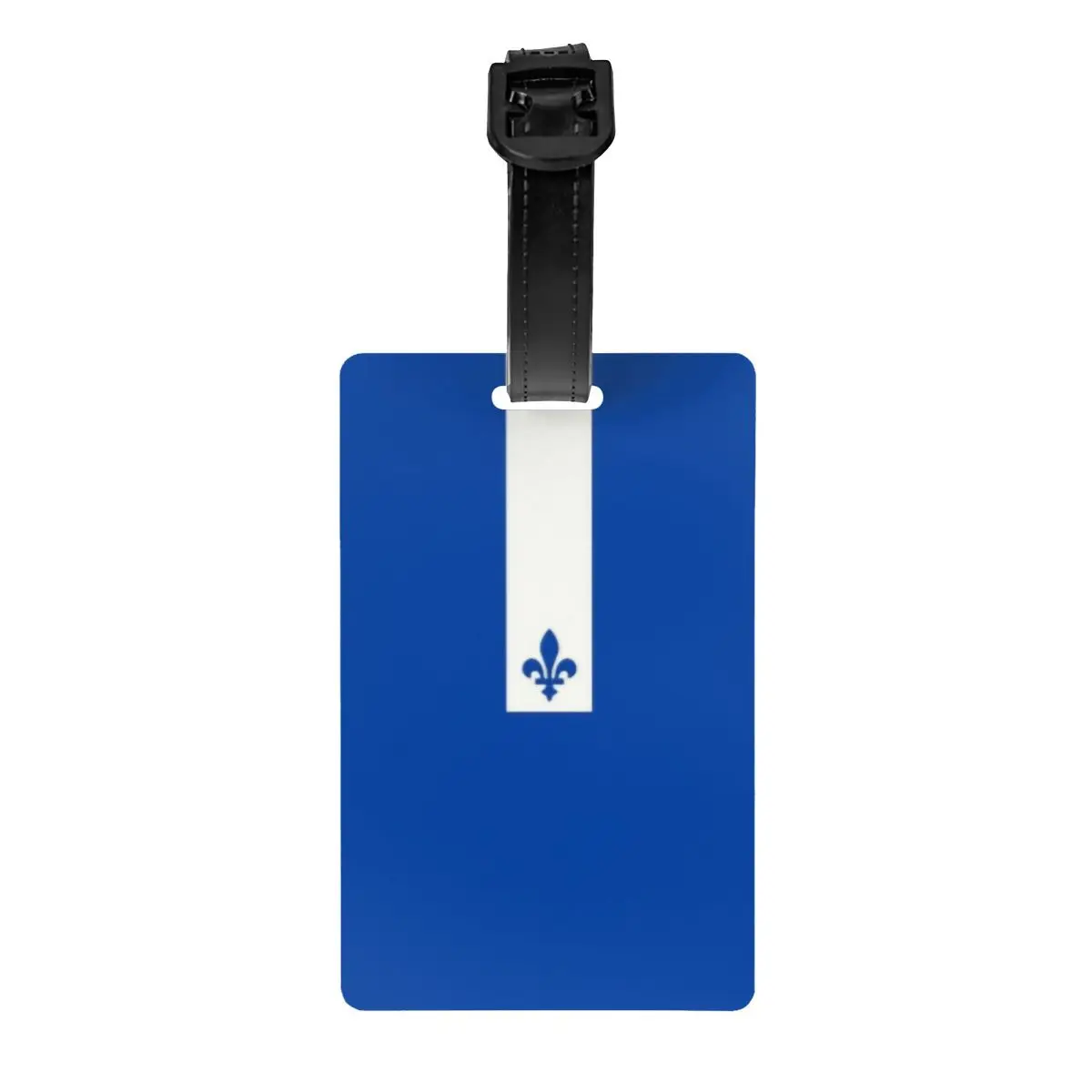 Custom Flag Of Quebec Fleur De Lys Luggage Tag Lily Flower Travel Bag Suitcase Privacy Cover ID Label