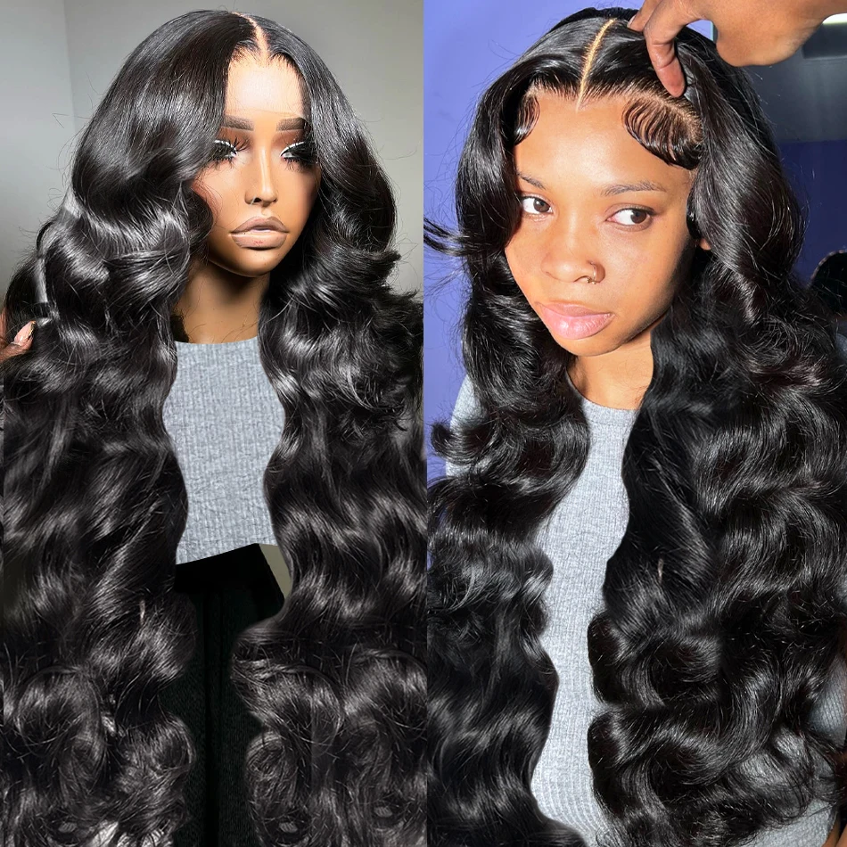 Rosabeauty HD 13X6 Lace Frontal Human Hair Wigs Body Wave 13X4 Transparent Lace Front 5x5 Glueless Water Wave Wig 250 Density