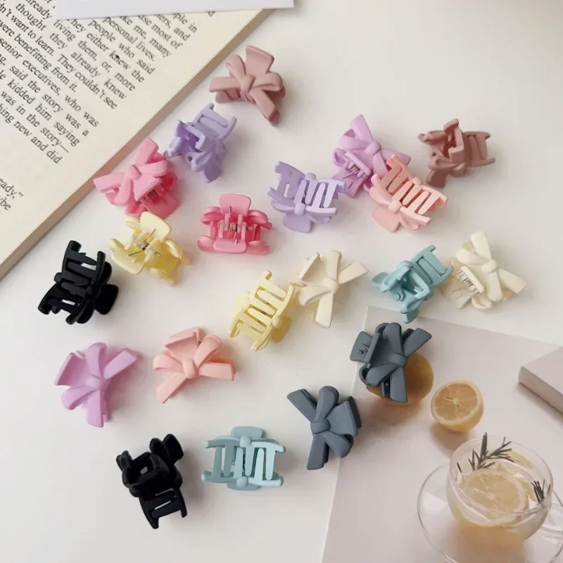 2pc Lovely Small bow Hair Claw Clips for Women Girls Kids Children Hairpin Headband for Hair Washface Accessories Headwear