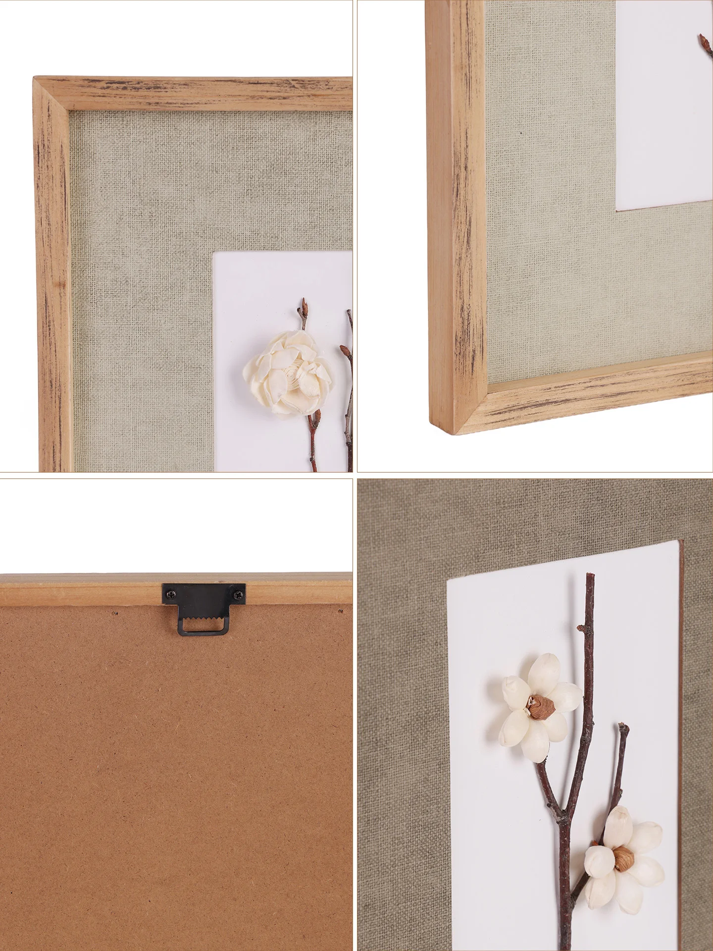 لوحة فنية جدارية على شكل زهرة جافة، ديكور زهور طبيعية مضغوطة، ديكور معلق بإطار خشبي بوهيمي للغرفة والمكتب وهدية الانتقال لمنزل جديد