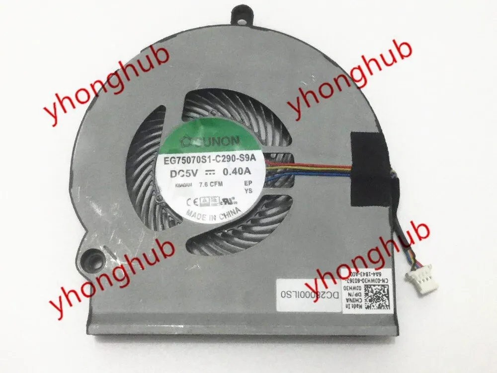 

SUNON EG75070S1-C290-S9A 0JWH30 DC 5V 0.40A 4-Wire Server Cooling Fan