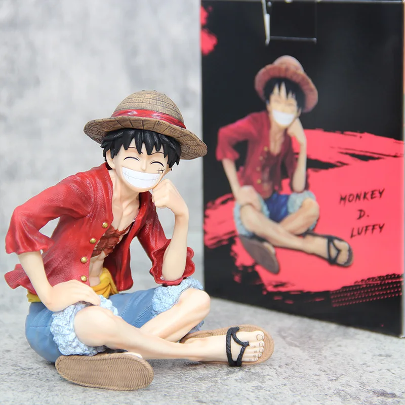 13cm Anime One Piece Monkey D Luffy Gk Straw Hat Smiley Manga Statue Desktop Decor Pvc Action Figurine Collection Model Toy Gift