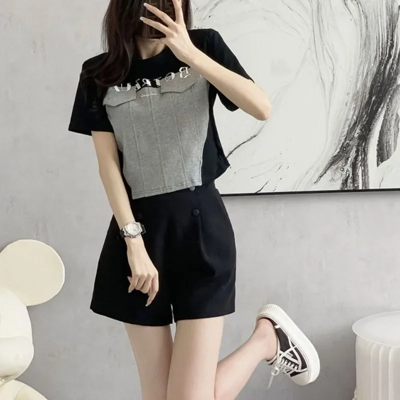 Women's Short Sets 2 Pieces Summer Fashion 2024 Casual Female Shorts New In Cheap And Korean Style Offers Clothing Trend Trends