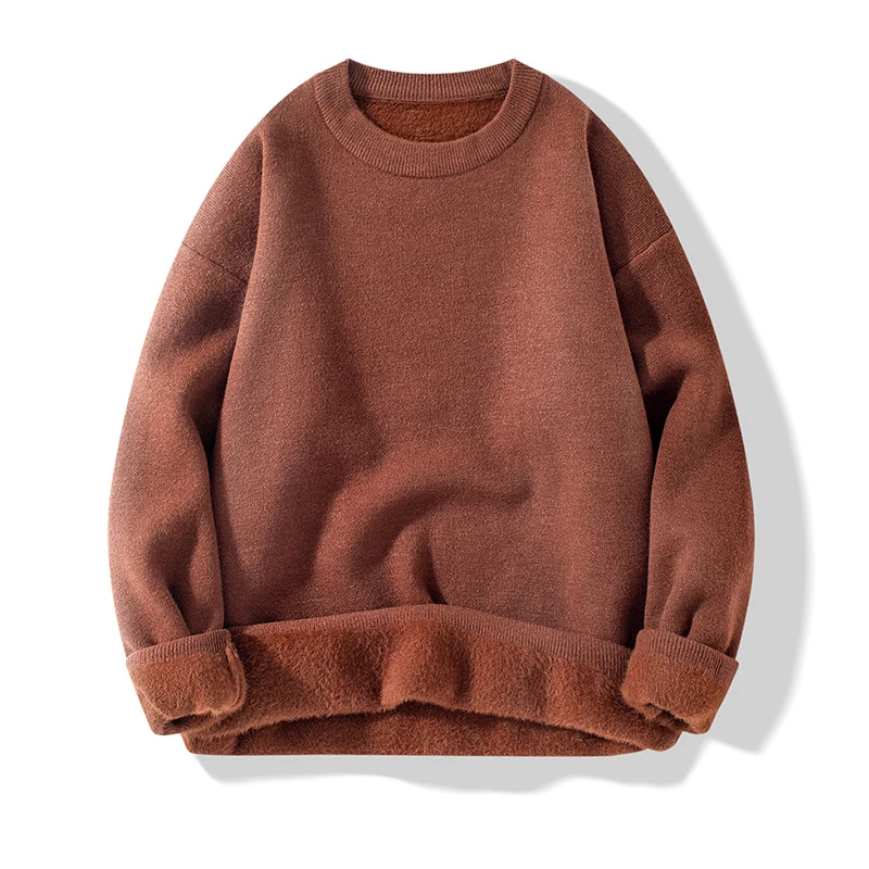 Sweater For Men Men's Clothing Spring Men's Sweat-shirt Pullovers Casual Streetwear Knit Autumn Fashion Hombre Warm Solid Male