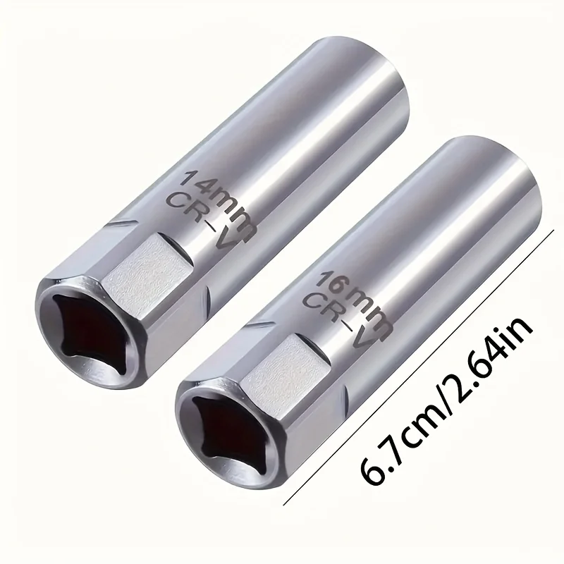 Zündkerze Steckschlüssel Schlüssel Adapter 14mm 16mm Installieren Ersetzen Reparatur Kit Drehmoment Magnetische Entfernen Entfernung Auto reparatur Werkzeug – Detail 2