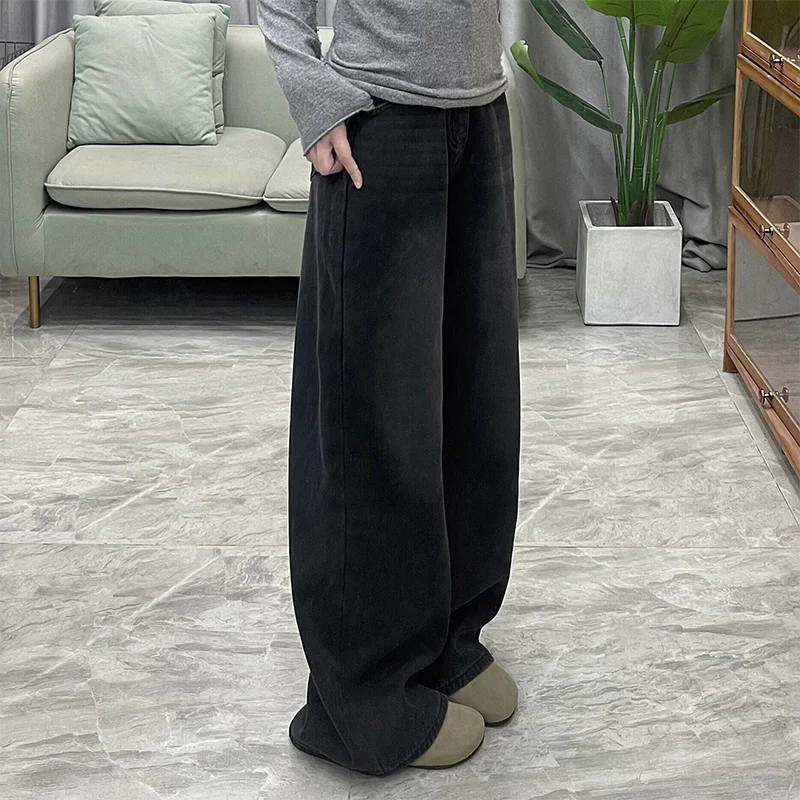 

Baggy Jeans Clothes For Women Printed Japanese Style Korean Aesthetic Blue Pockets High Waist Street Unisex Loose Fashion Hip