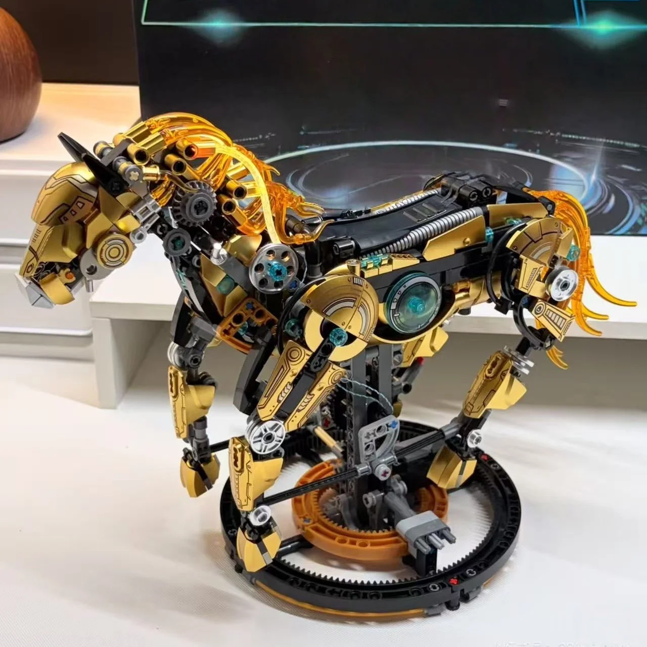 

Набор строительных блоков «Механический конь», 3D-модель робота-лошади для сборки, украшение для дома и рабочего стола, идеальный подарок на Рождество, Хэллоуин, День святого Валентина, День отца и дни рождения.