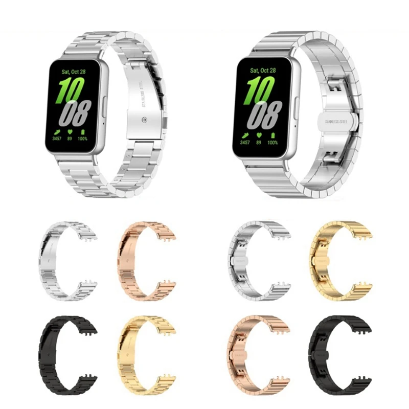 

N15R-металлический ремешок для Samsung Galaxy Fit3, браслет из нержавеющей стали, сменные аксессуары для браслета