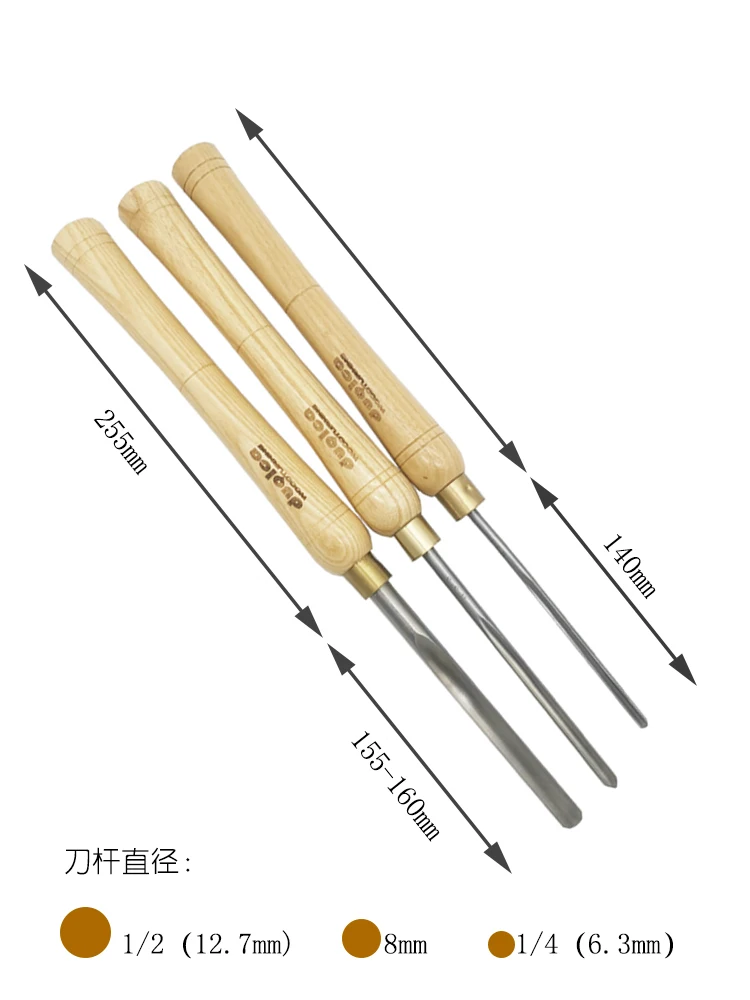 Spindle Gouge Set Wood Lathe Turning HSS Woodturning Woodworking Tool, A2010, A2011-1 ,A2012 for you to choose