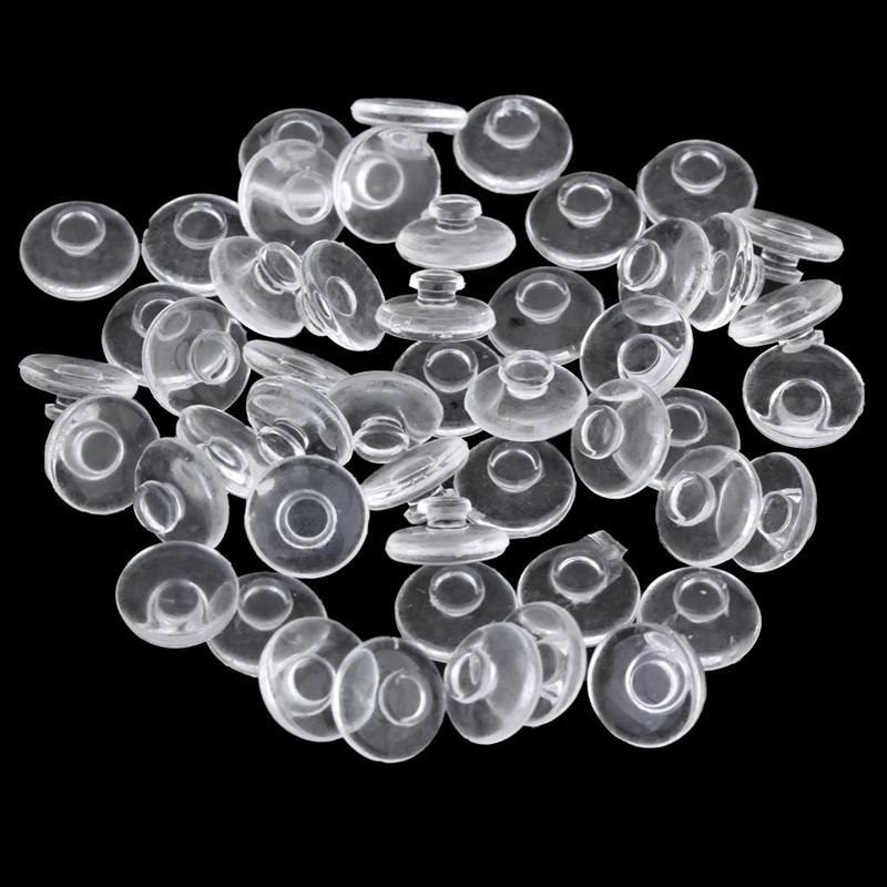 【Last-Chance!】25 Pairs of Silicone Eyeglass Nose Pads Push In Round 9mm