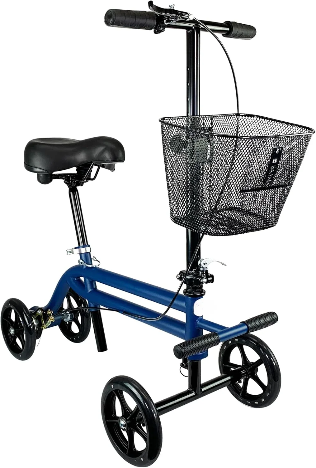 Comfortable Gel Seat Steerable Seated Scooter - Mobility Knee Walker with Leg Rest for Easy Navigation And Support