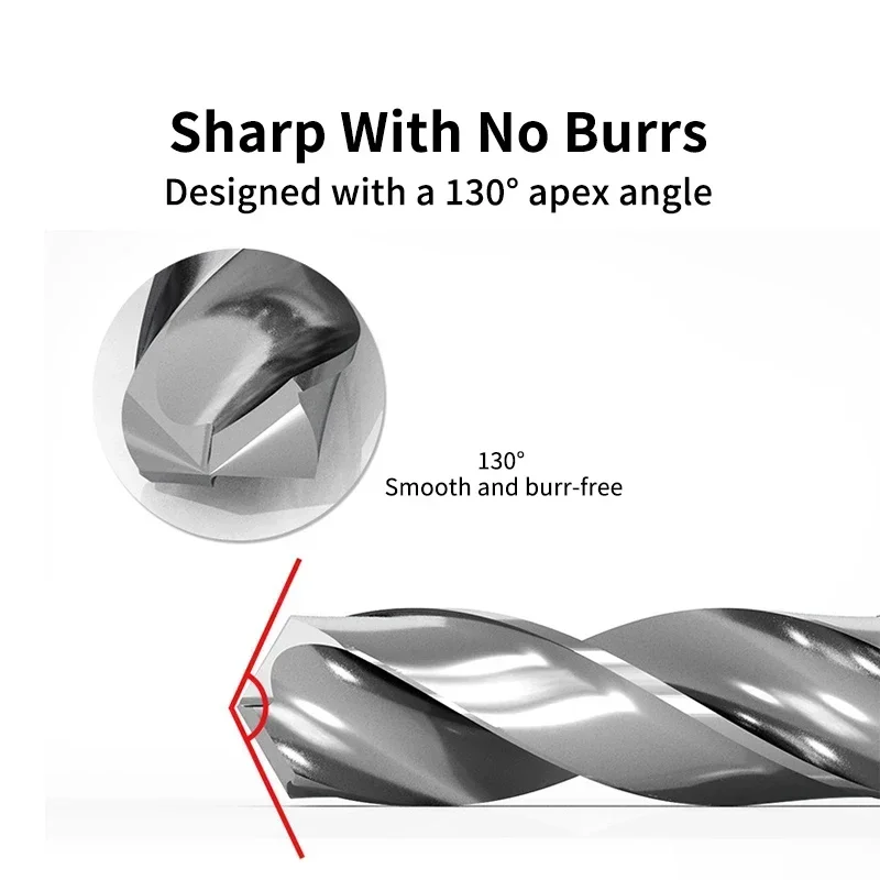 HILIXUN Broca de torção com cabo reto HRC55 1-20mm CNC Brocas de alumínio sem revestimento de carboneto Brocas Para Metal Сврола По erotталлу