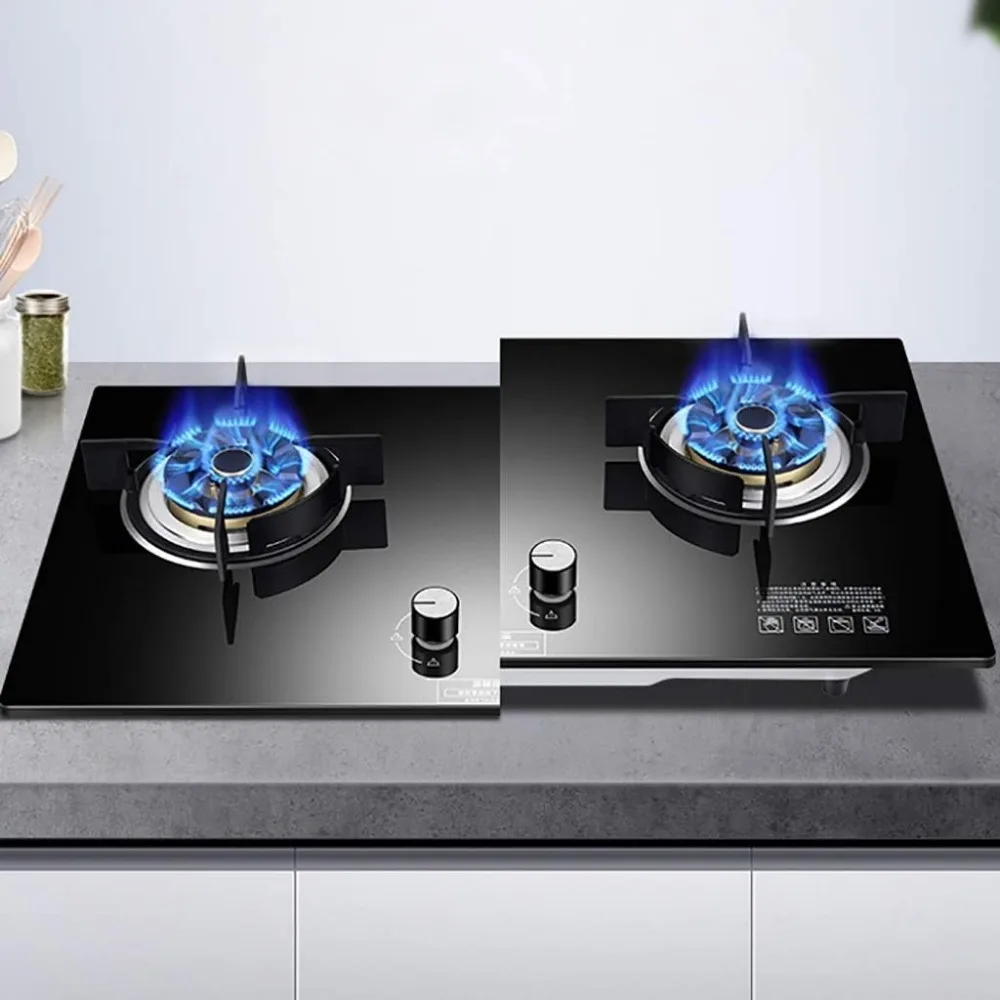 Gas cooktop Desktop Burners Gas Hob Desktop Gas Hob/Built-in Hob,Propane/Natural Gas Cooker Gas Stove LPG/NG Dual Fuel Stainless
