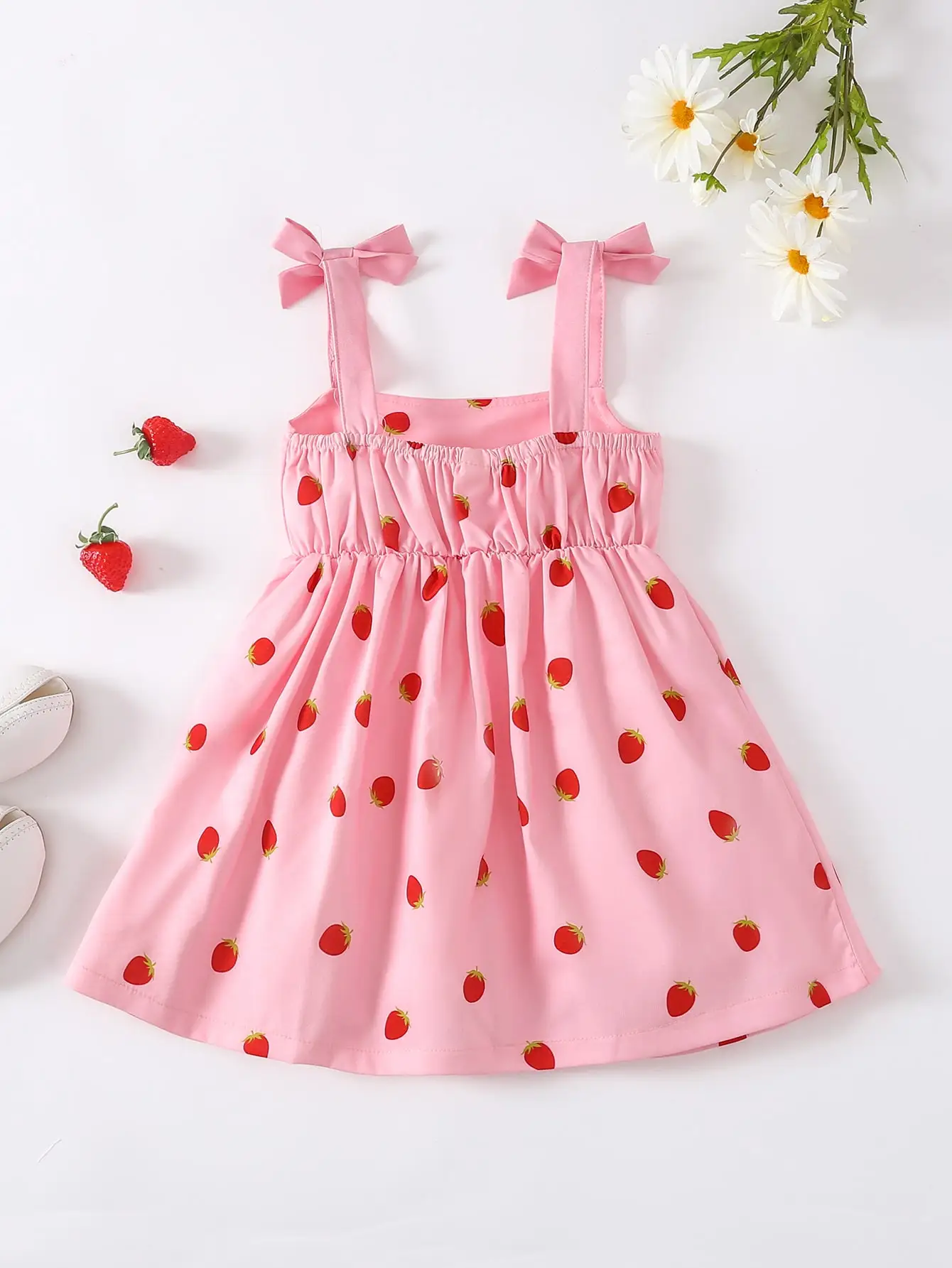 Summer Girls Fashion Casual Strawberry Print Dress