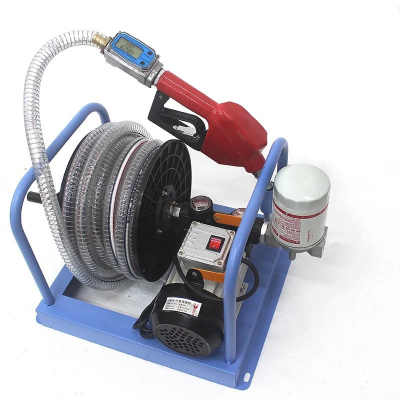 

multi-specification electric pumping refueling manual gun metering reel pump Cast Iron Hose Reel