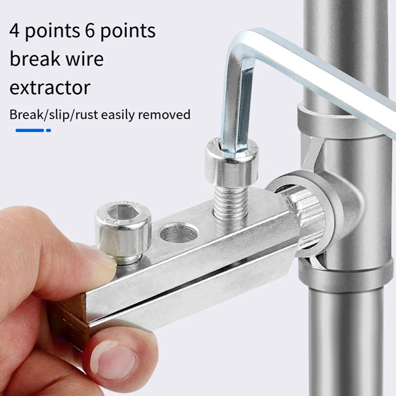 Faucet Angle Valve Broken Wire Extractor Tap Reverse Wire Water Pipe Broken Pipe-Head Screw Extraction Tool
