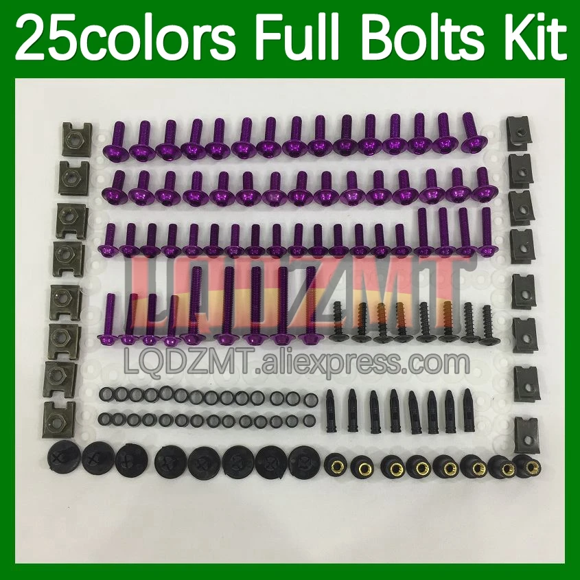 268pcs Body Bolt Full Screws Kit For KAWASAKI NINJA ZX-6R ZX 6R 6 R ZX6R 94 95 96 97 1994 1995 1996 1997 Fairing Bolts screw Nut