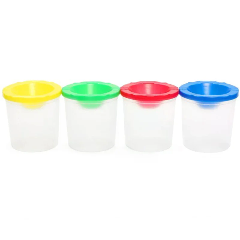 Painted Art Pen Washing Cup Plastic Transparent Multifunctional Pen Washing Bucket Watercolor Paint Painting Pen Washing Cup