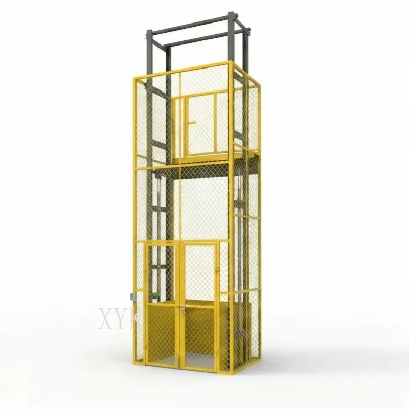 Customizable Double Guide Rail Cargo Lift Fixed Hydraulic Platform Factory Workshop Handling Warehouse Mobile Elevator