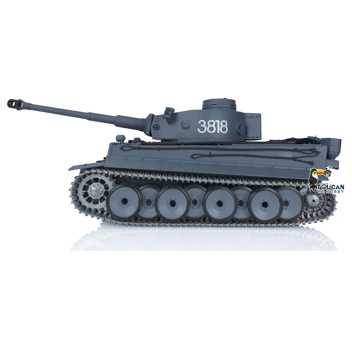 Heng Long 1/16 7.0 Upgrade Tiger I RC Tank FPV 3818 W/ 360° Turret Barrel Recoil Vehicle Cars Remote Control Panzer for Adults - view 3