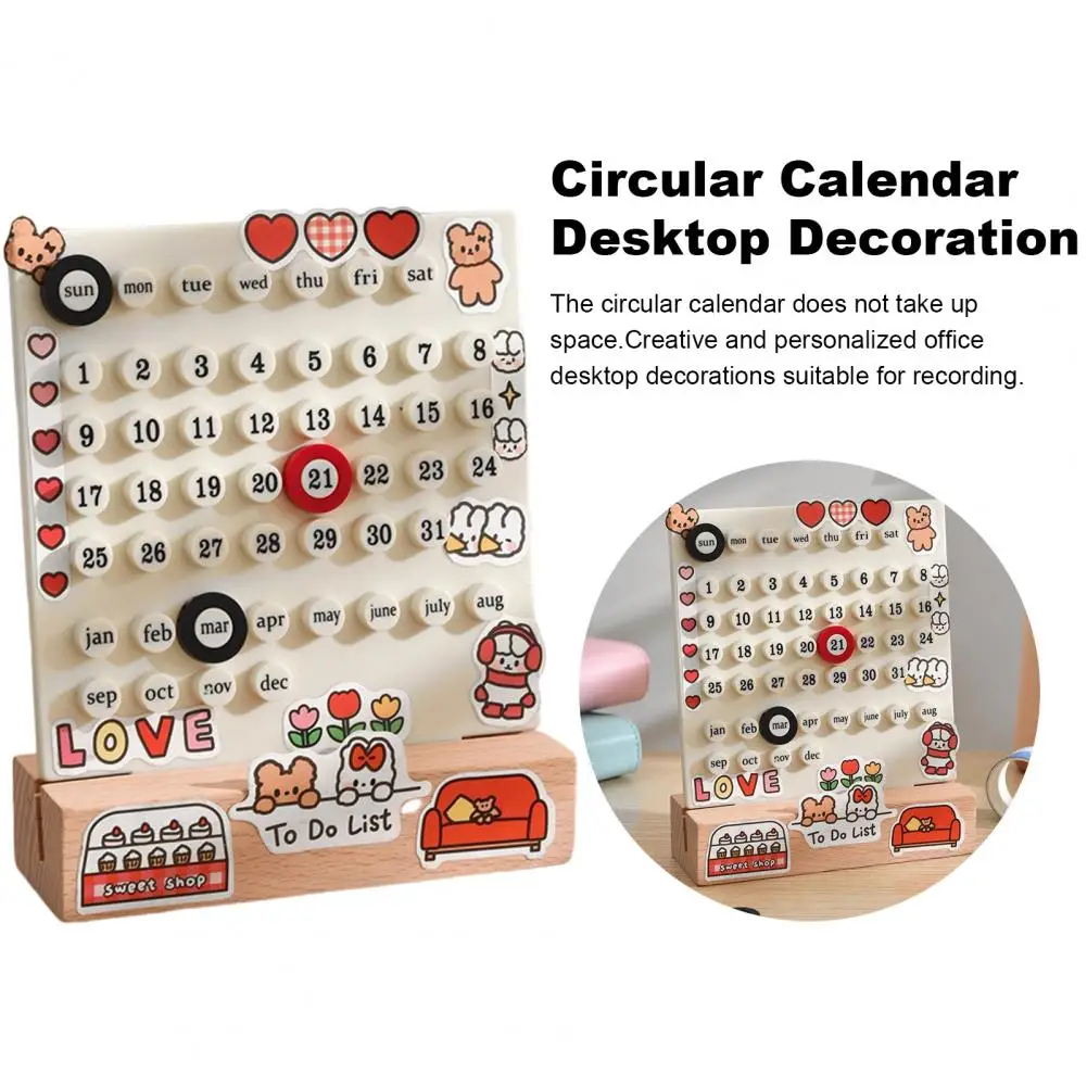 

Desk Decorations Vintage-inspired Ring Calendars Handmade Diy Desk Calendar Personalized Office Decor Space-saving for Home