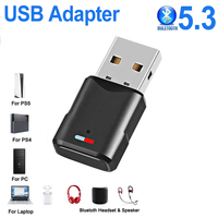 USB Bluetooth 5.3 Audio Transmitter Wireless Adapter For PC Notebook PS4 Pro PS5 Switch USB Bluetooth Dongle Receiver