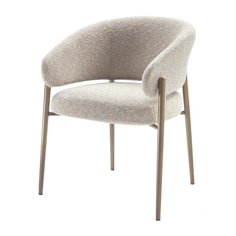 كراسي تناول الطعام المخملية الخفيفة الفاخرة لغرفة الطعام الفاخرة وغرفة المعيشة كرسي المطبخ الأنيق Y Hermoso أثاث غرفة الطعام #6