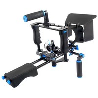 ---YELANGU D221 Shoulder Rig with Camera Cage and Follow Focus Made of aluminum alloy Easy to assemble or disassemble