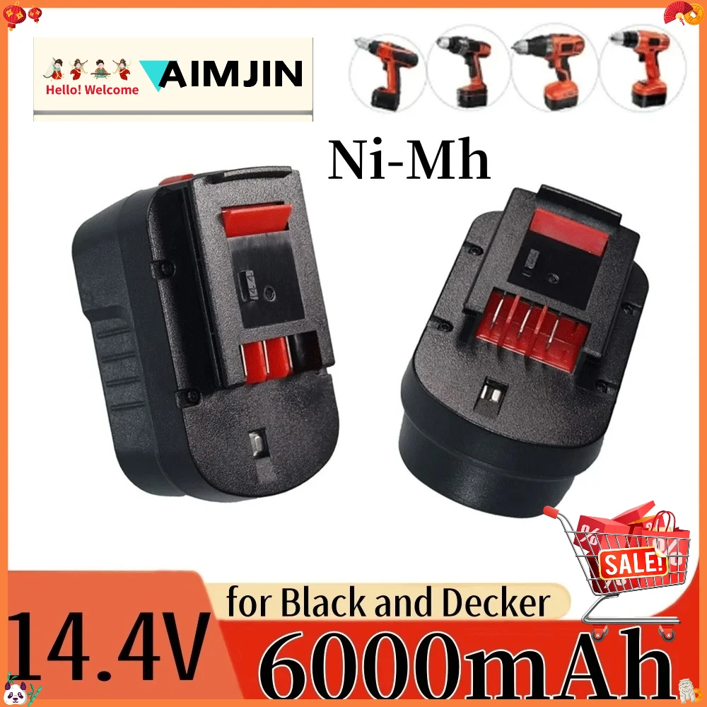 

Rechargeable Battery 14.4V 6000mAh Compatible for Black&Decker 14.4V Wireless Power Tools High-Quality ⚡⚡