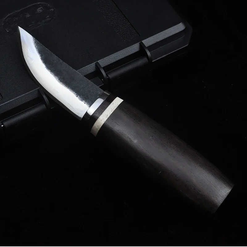 

High Quality 1095 High Carbon Steel Forged Straight Knife Camping Hiking Fixed Knife Solid Wood Handle Utilitie EDC Tools