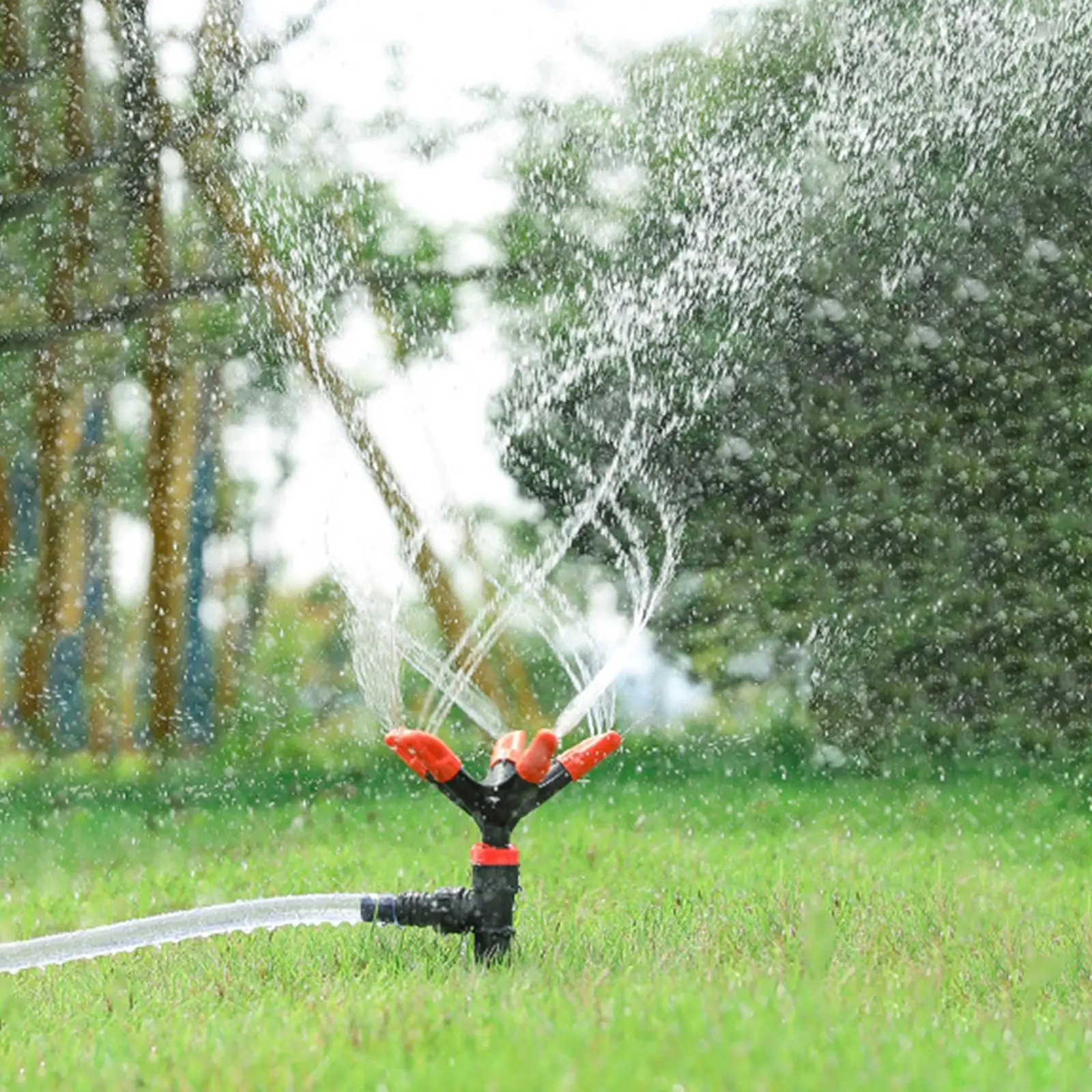 Lawn Sprinkler, Automatic 360 Rotating Fun Oscillating Sprinkler Lawn Irrigation System