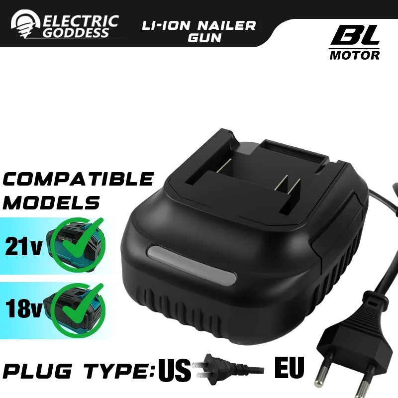 Power Tool Battery Charger 100-240V 50-60Hz Replacement for Makita 18V Lithium-Ion Battery ﻿