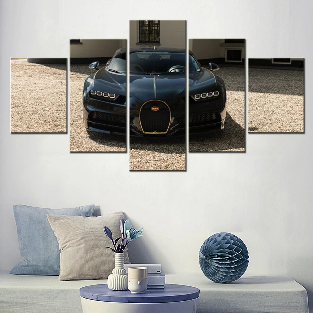 5 Pieces Wall Art Canvas Cars Poster Chiron L'Ébé Home Decor Wallpaper Painting Living Room Picture Print Bedroom Mural