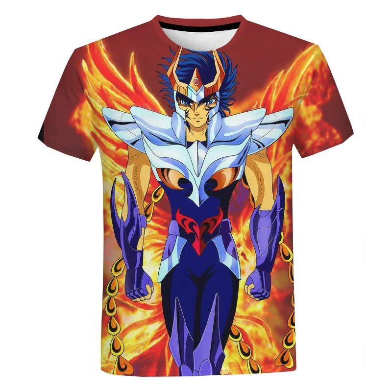 Anime Saint Seiya T-shirt Men Women 3D Printed Novelty Fashion T Shirt Hip Hop Streetwear Casual Oversized Tops New Clothing