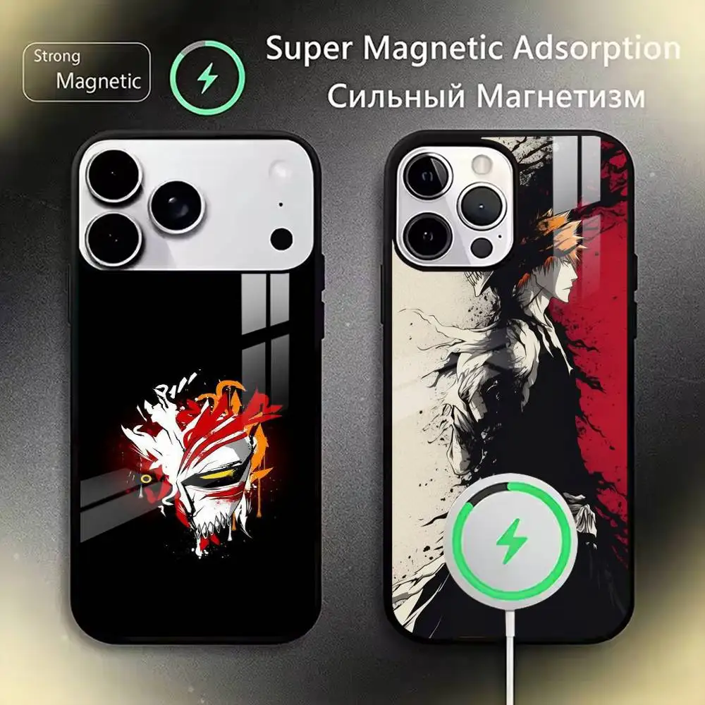 

Ichigo Kurosaki Phone Case For iPhone17,16,15,14,13,12,11 Plus,Pro Magnetic with Magsafe Wireless Charging