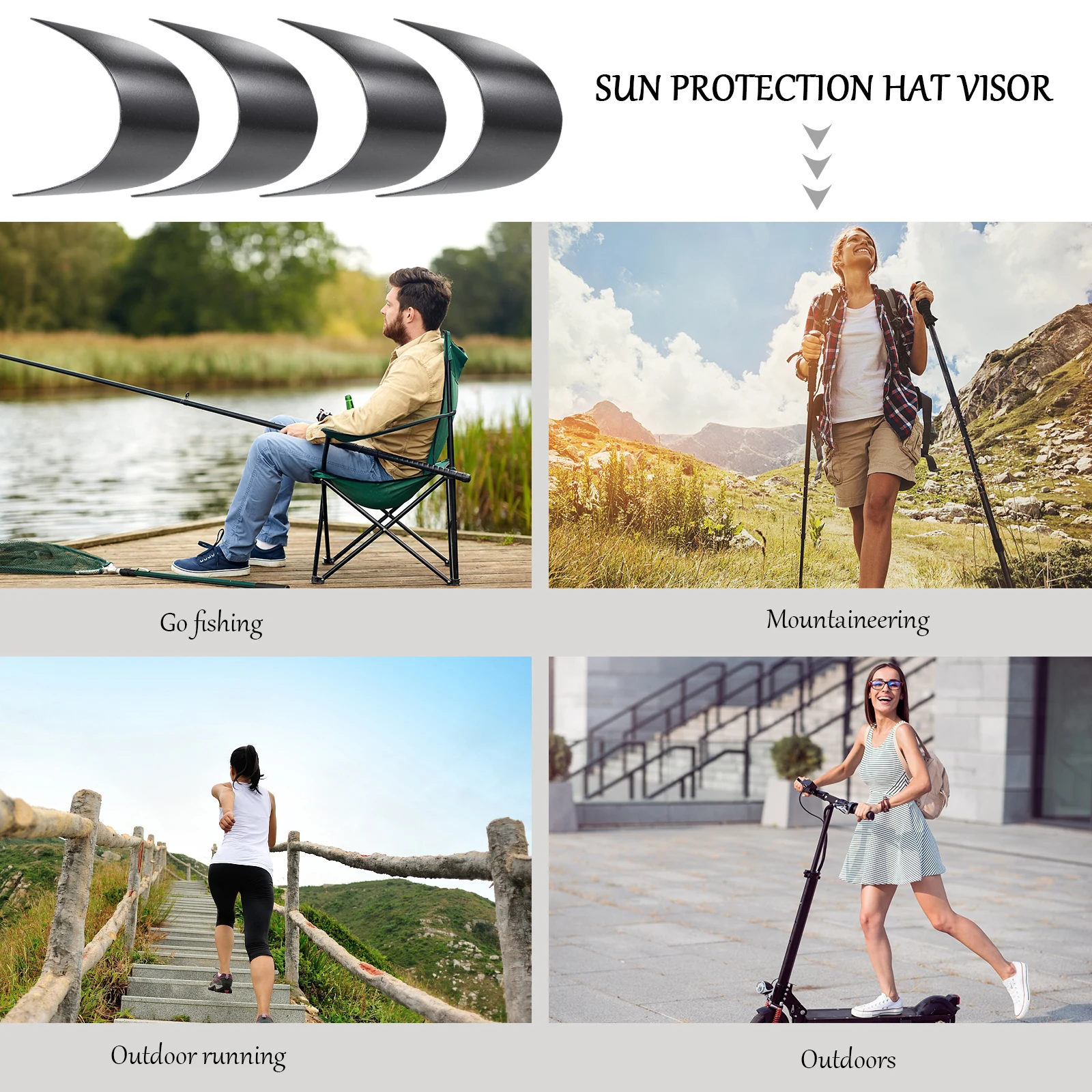 

10 Pcs Hats Sun Protection Visor Unisex Knitted Caps for Men Women Sports Hat Sports Hat Visor Wide Brim Durable Simple