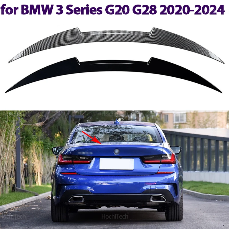 

Для BMW 3 серии G20 G28 320i 325i 330i 2020 2021 20222 2023 2024 спойлер на крышу заднего окна карбоновый черный комплект модификации кузова
