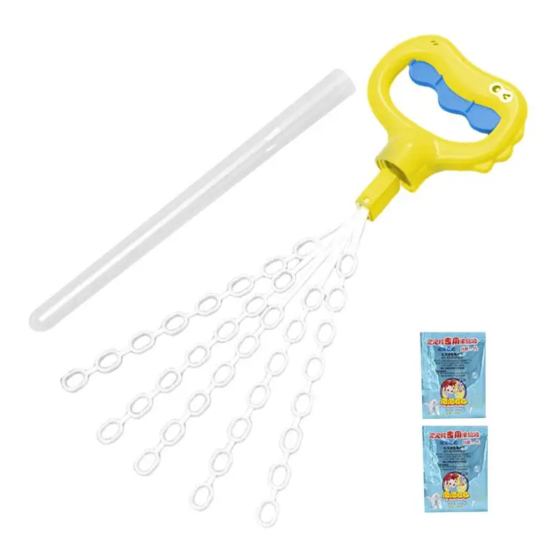 5-Claw Bubble Wands Toy 36-Hole Smiling Face Wand Big Manual Bubble Machine Stick Toy With 5 Claws For Summer Outdoor Games