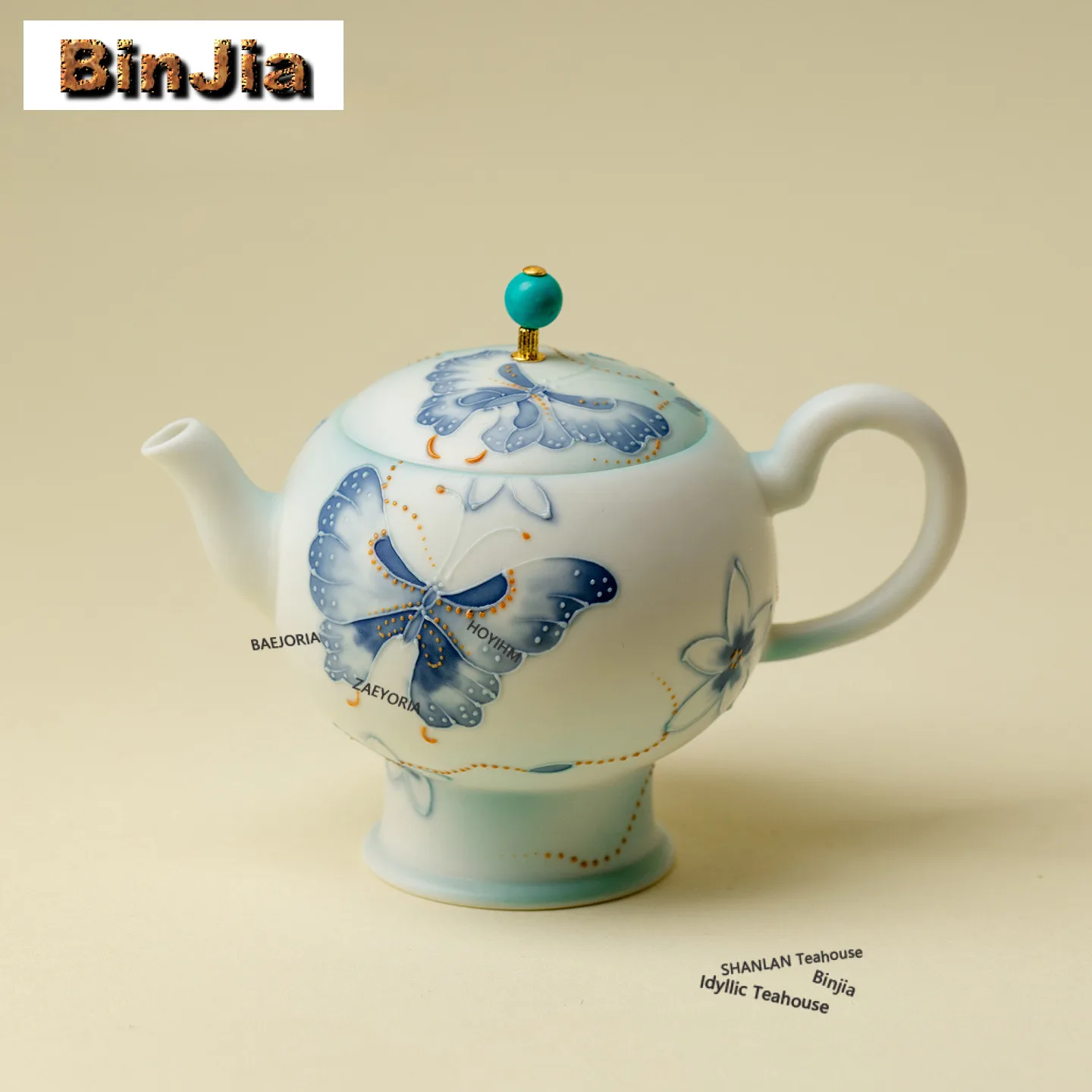 120ml Masked Civet Colorful Butterfly Teapot Zen Tea Infuser Pot Household Tea Maker Kettle With Strainer Tableware Decoration