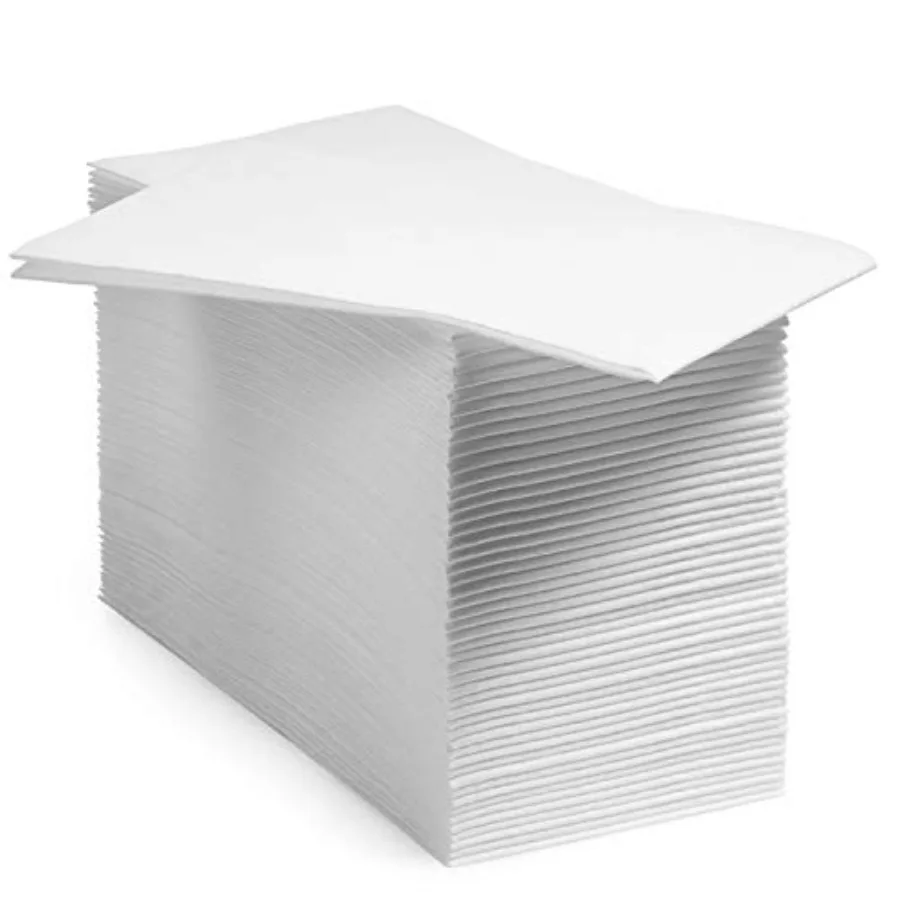 

Disposable Bathroom Napkins Single-Use Classic Lite Linen-Feel Guest Towels Made in USA Cloth-Like Hand Towels White