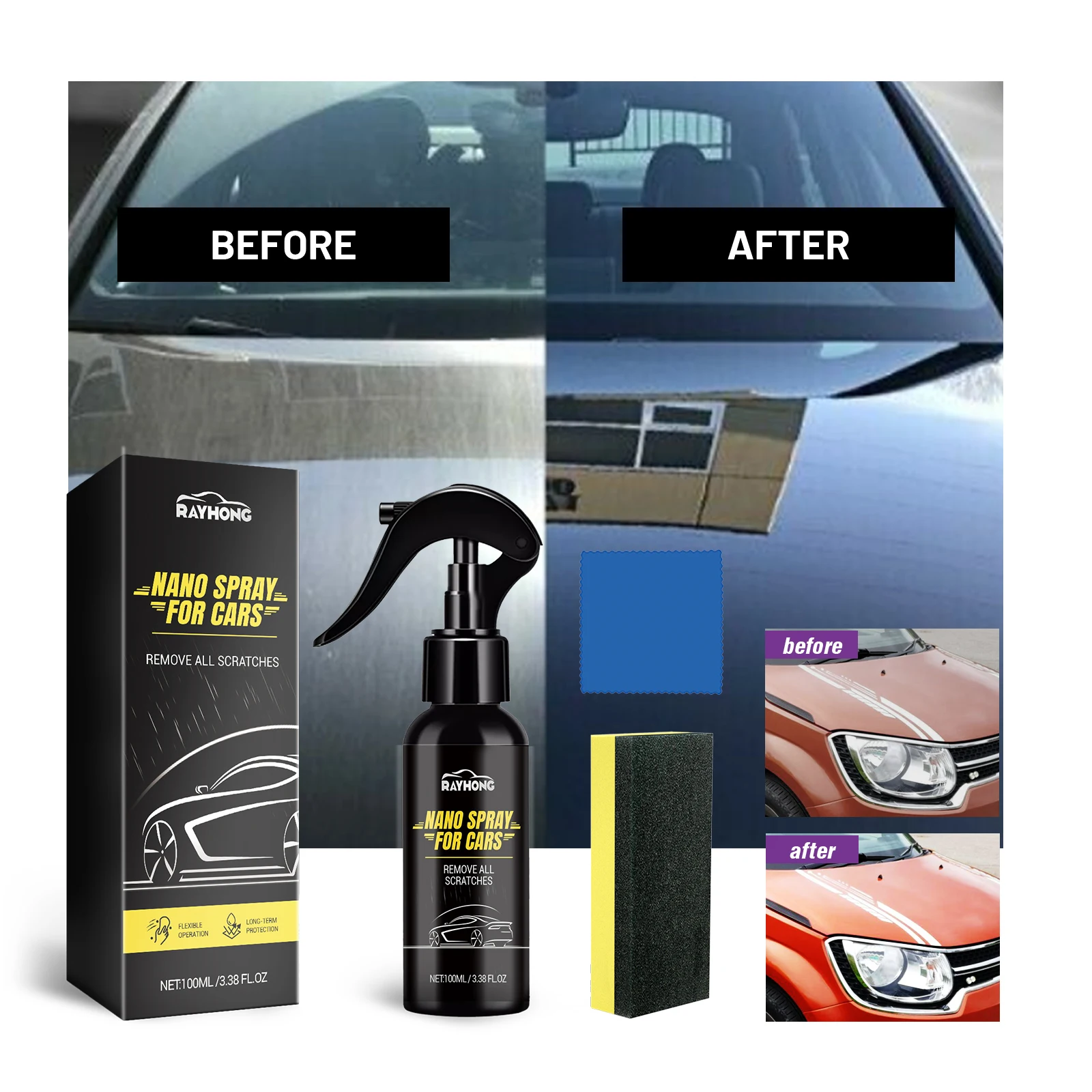 Car Coating Spray Car Paint To Remove Dirt Brightening Refurbished Dust Cleaning Oil Maintenance Coating Agent