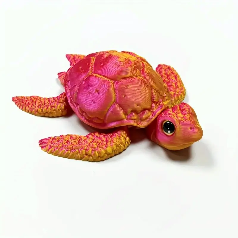 3D Printed Turtle Multi Joint Movable Ornament Versatile Shapes Creative Home Office Desktop Ornament 2025 New Year Gift Crafts