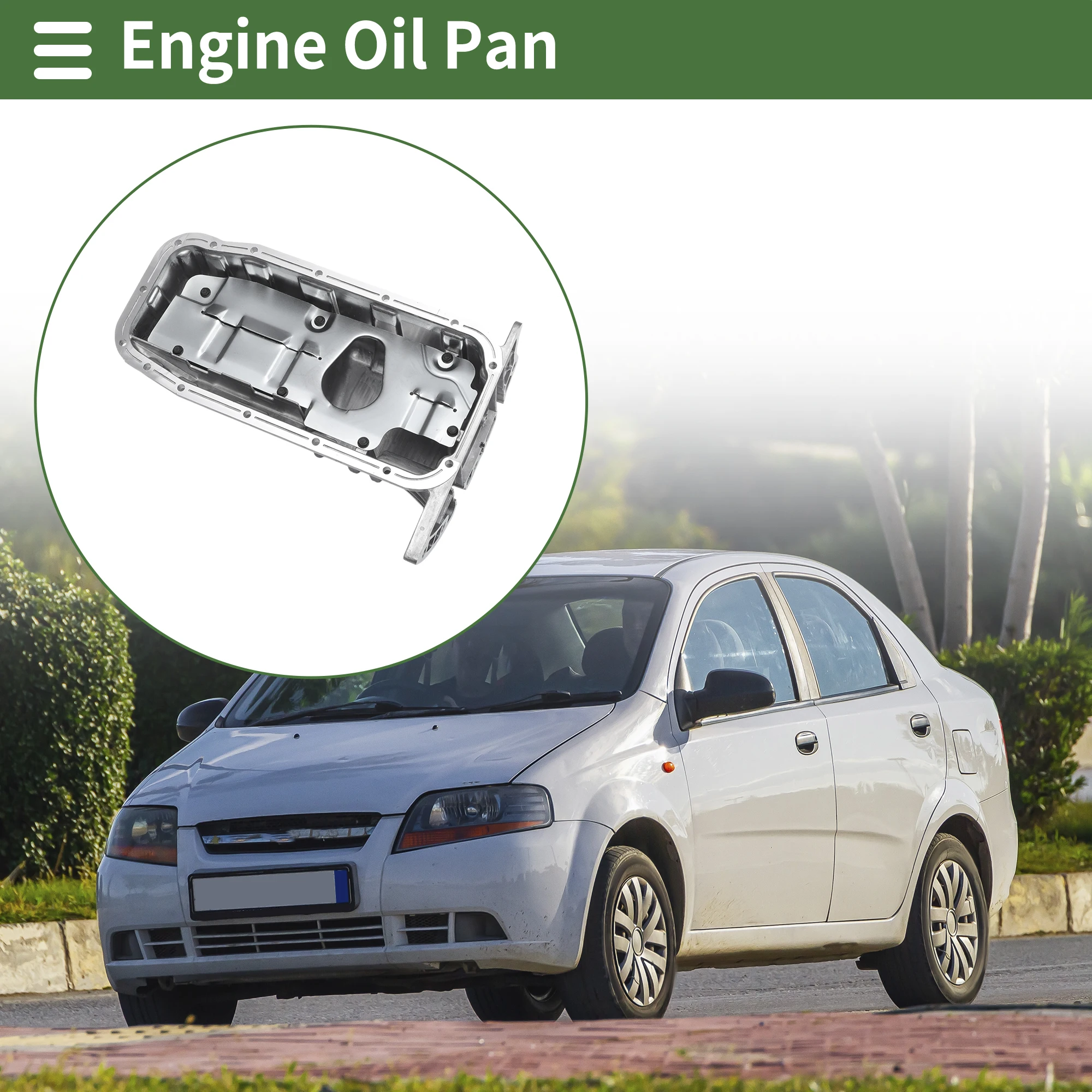 

UXCELL 1 шт. No 96481581 Масляный поддон двигателя для Chevrolet Aveo 04-08, алюминий, серебристый тон