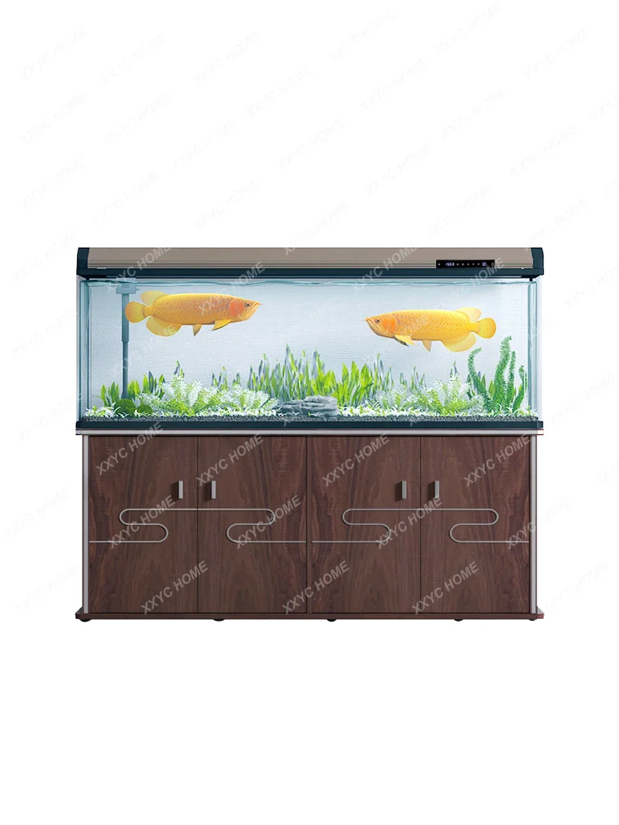 Household Fish Tank Floor Belt Base Cabinet Ecological Change Water Glass Intelligent Medium and Large Aquarium