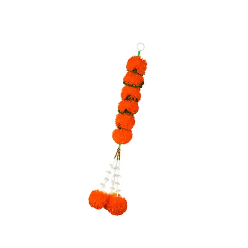  Marigold Hanging Ornament Artificial Marigold Garlands for Decorations Indian/American Wedding Mantles Party Decoration